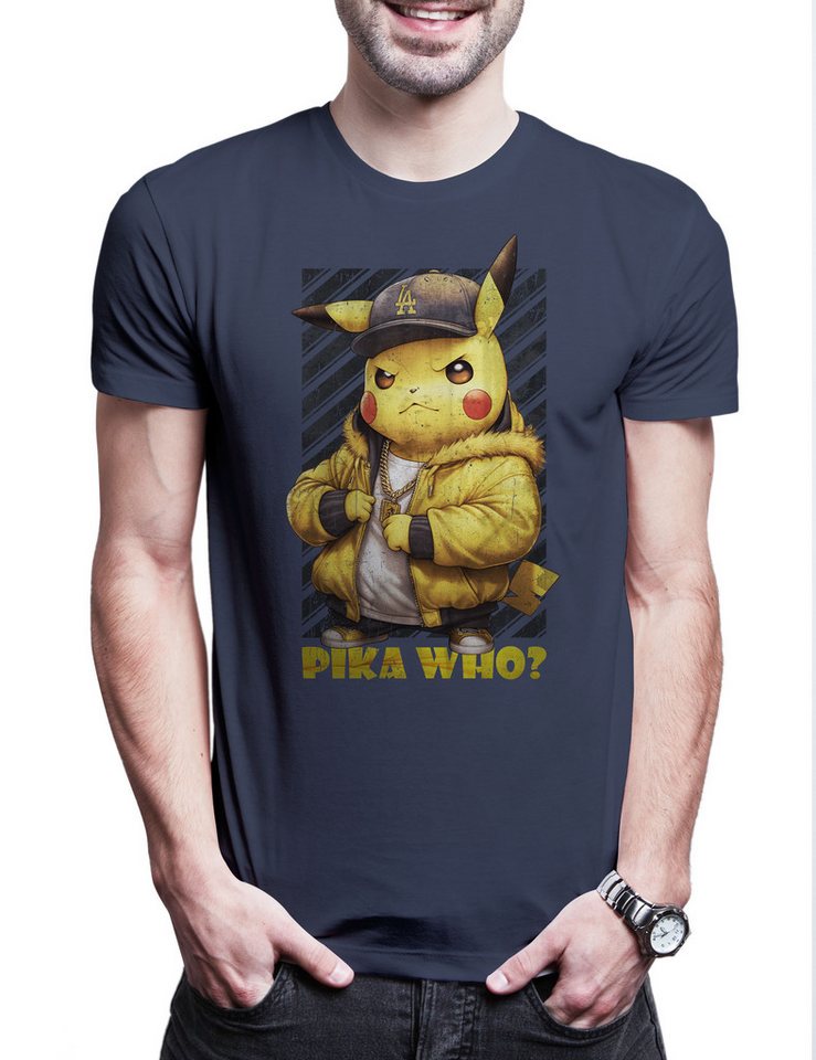 Urban Backwoods Print-Shirt Poke Mobster Herren T-Shirt Mond Ball Anime Gangster Go Trainer (1-tlg) Evolution XP Fight Ash von Urban Backwoods