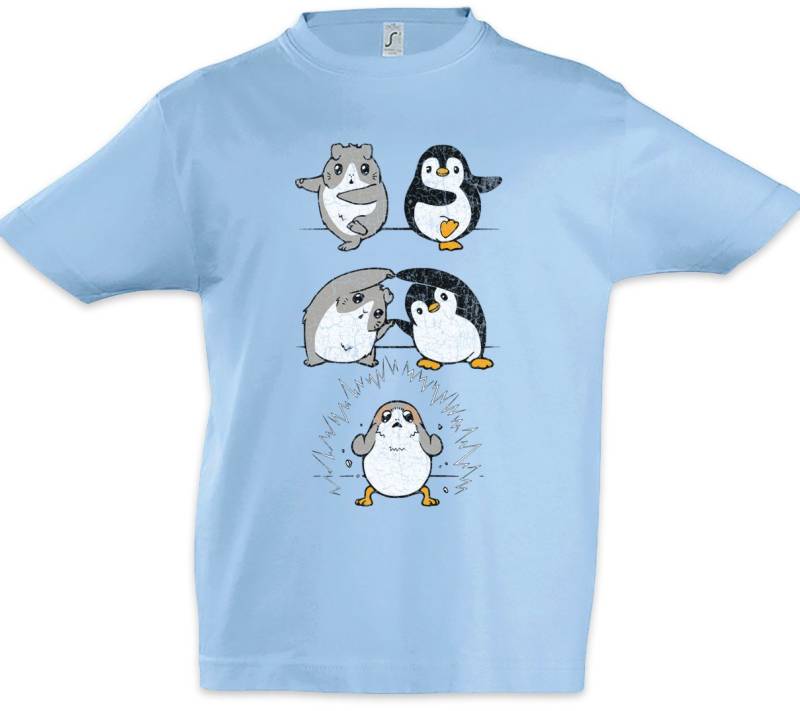 Urban Backwoods Print-Shirt Porg Fusion Kinder T-Shirt Penguin Pinguin Hamster Fun Geek Nerd Gift (1-tlg) Wars Cute Spaß Geschenk von Urban Backwoods