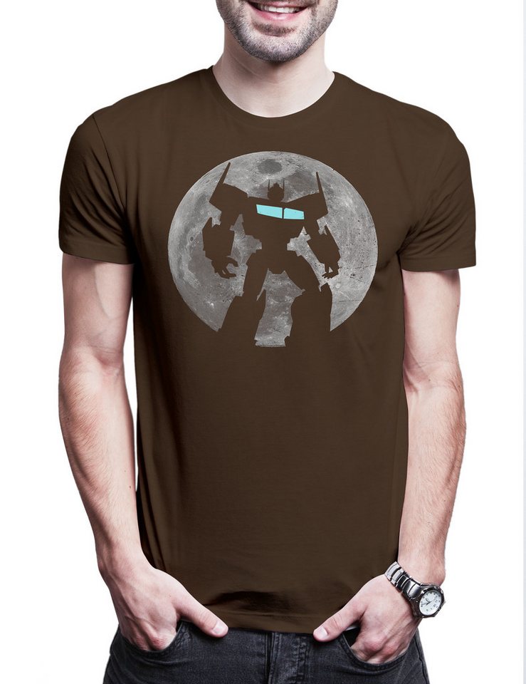 Urban Backwoods Print-Shirt Prime Moon Herren T-Shirt Truck Mond Optimus Leader Auto Robot Bot (1-tlg) Comic Kult Autobots Michael von Urban Backwoods