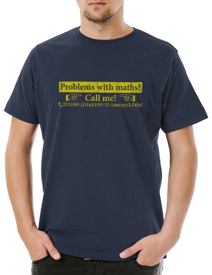 Urban Backwoods Print-Shirt Problem with Maths Herren T-Shirt Geek Nerd Fun Informatiker Mathe (1-tlg) Informatiker Lehrer Nerd Professor von Urban Backwoods