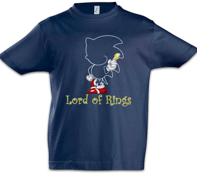 Urban Backwoods Print-Shirt Ringlord Kinder T-Shirt Lord Gamer Of Herr Sonic The Der Game Freak (1-tlg) Rings Ringe Nerd Geek von Urban Backwoods