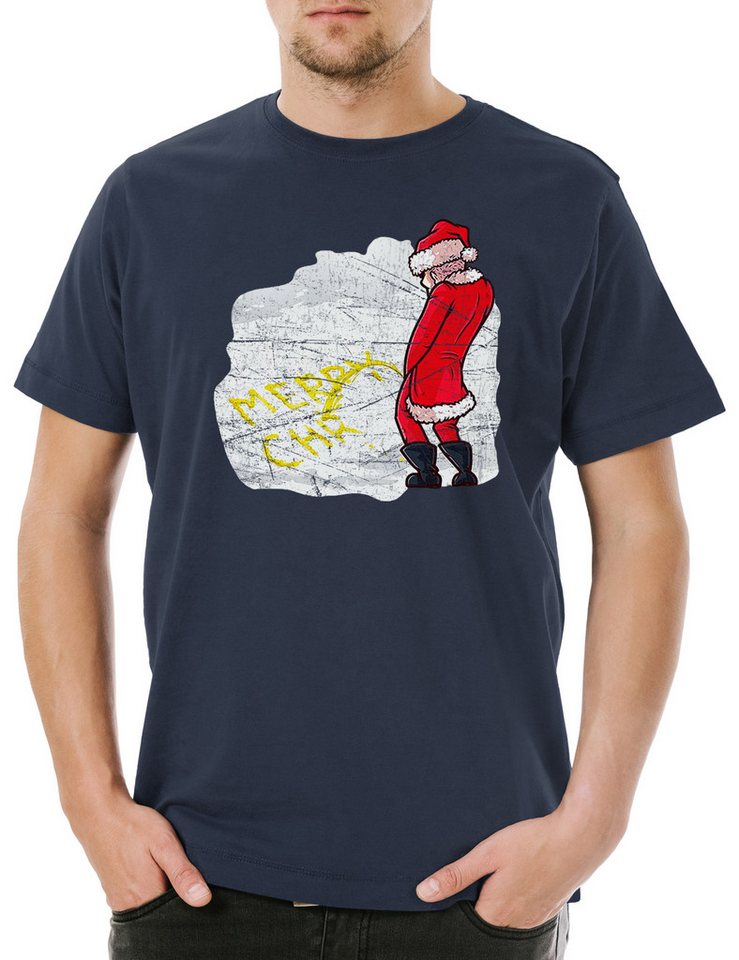 Urban Backwoods Print-Shirt Santa Snow Herren T-Shirt Bad Weihnachtsmann Santa Fun Clause (1-tlg) Weihnachten Xmas Let it von Urban Backwoods