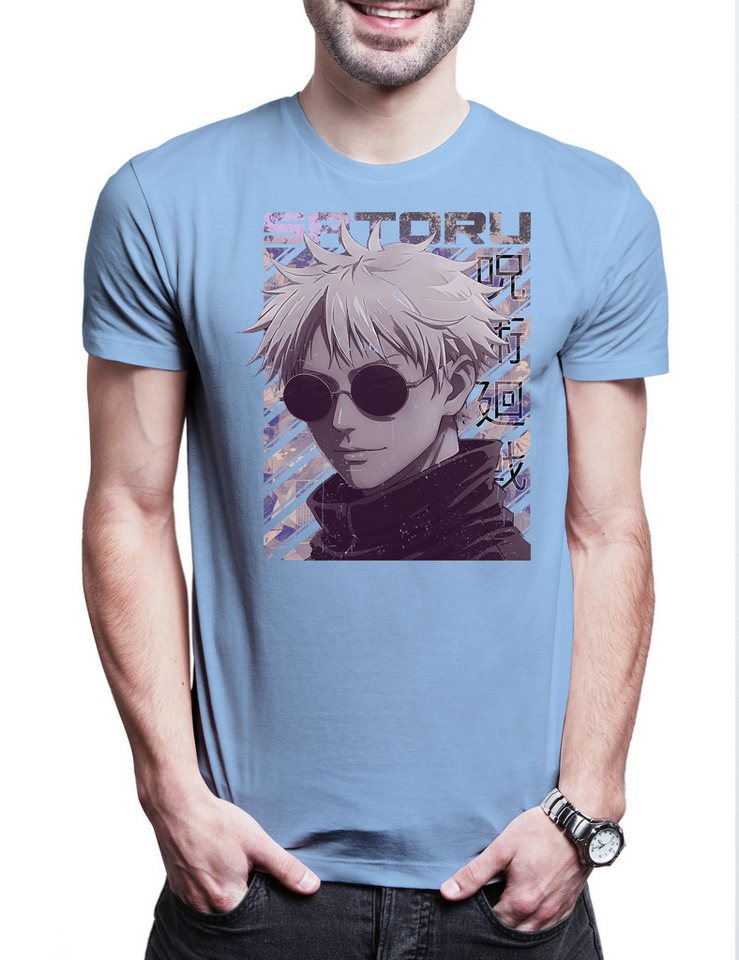 Urban Backwoods Print-Shirt Satoru Portrait Herren T-Shirt Yuji Itadori Gojo Kaisen Fushiguro (1-tlg) Series Serie Megumi Japan von Urban Backwoods