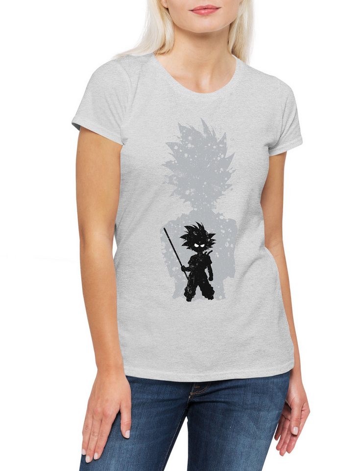Urban Backwoods Print-Shirt Shadow Damen T-Shirt Super Dragon Saiya Gym Vintage Ball Karate Kung (1-tlg) Fu Dragonball Anime Cosplay von Urban Backwoods