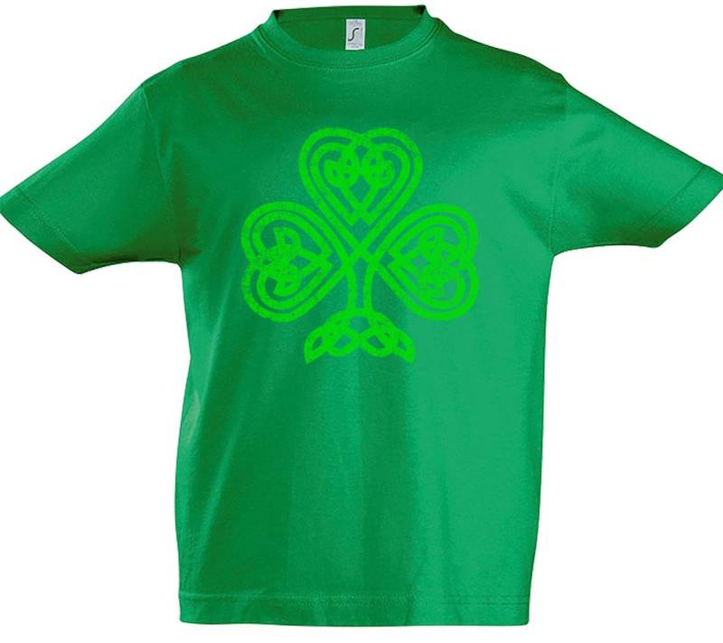 Urban Backwoods Print-Shirt Shamrock Irish Knot I Kinder T-Shirt Cloverleaf Irland Ireland (1-tlg) Kleeblatt Irish Green Fighting von Urban Backwoods