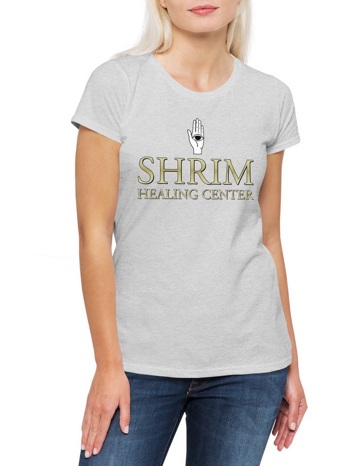 Urban Backwoods Print-Shirt Shrim Healing Center Damen T-Shirt Tim Absurdist Comedy & Comedian (1-tlg) Eric Heidecker Humor Wareheim von Urban Backwoods