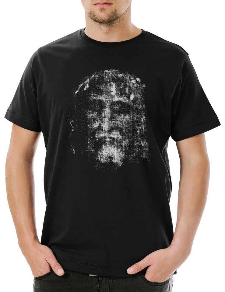Urban Backwoods Print-Shirt Shroud Of Turin Herren T-Shirt Tuch Holy Jesus Christus Christ Maria (1-tlg) Inri Leichentuch Kirche Christentum von Urban Backwoods