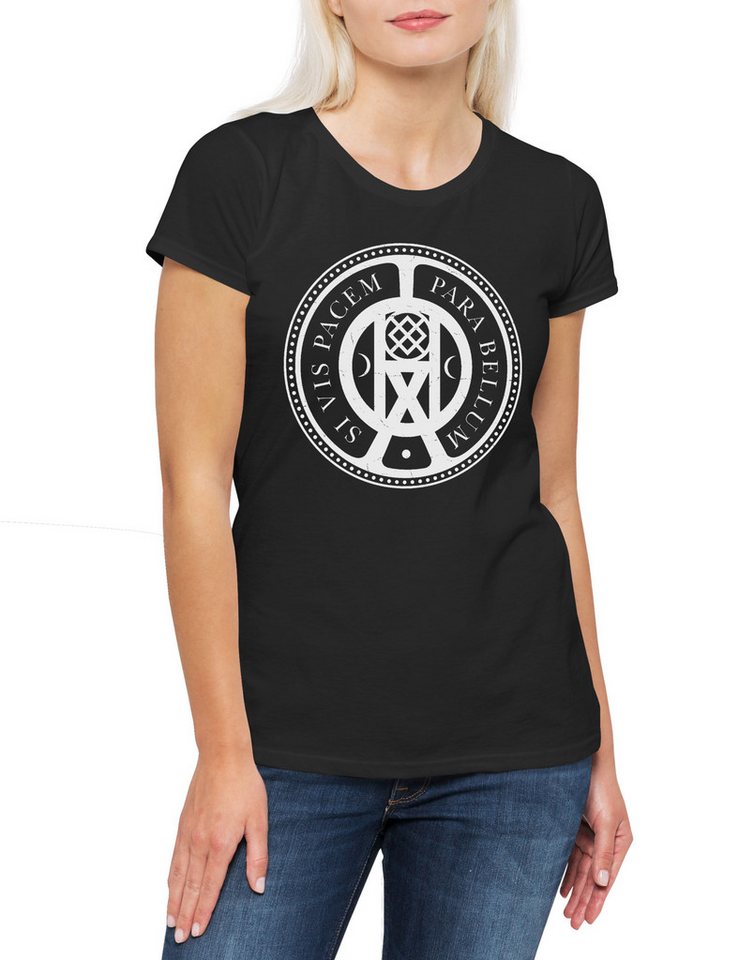 Urban Backwoods Print-Shirt Si Vis Pacem Para Bellum Patch Damen T-Shirt John Gun-Fu Wick Series (1-tlg) Movie Assassin Hitman Continental von Urban Backwoods