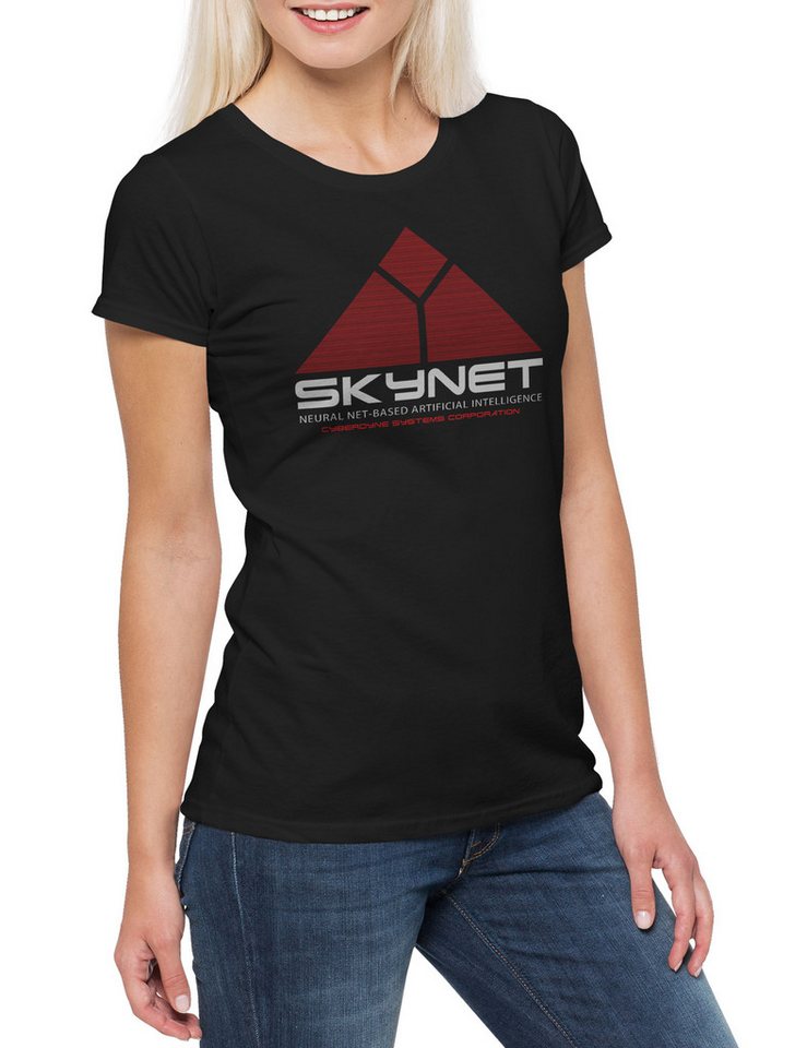Urban Backwoods Print-Shirt Skynet Damen T-Shirt Research Cyberdine Systems Connor Terminator (1-tlg) Sarah John T-800 Logo von Urban Backwoods
