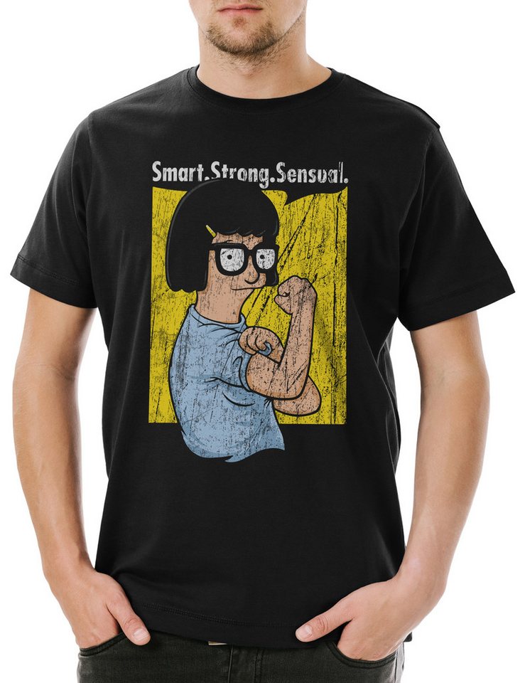 Urban Backwoods Print-Shirt Smart Belcher Herren T-Shirt Bob's Hamburguesas Burgers Linda Tina (1-tlg) Ruth Gene Louise Mütze von Urban Backwoods