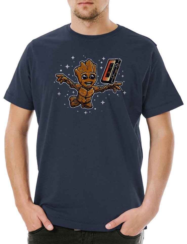 Urban Backwoods Print-Shirt Smells Like Tree Spirit Herren T-Shirt Guardians Fun Groot Baum Galaxy (1-tlg) Crossover Comic Groot Baummensch von Urban Backwoods