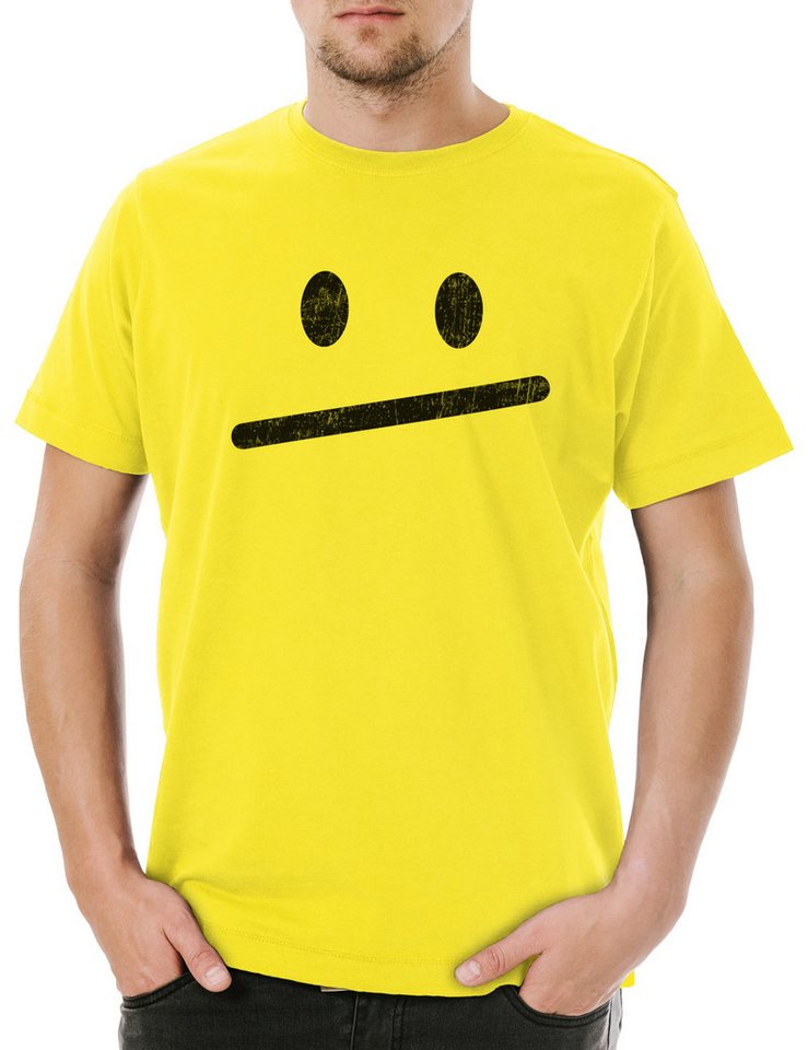 Urban Backwoods Print-Shirt Smile Meh Herren T-Shirt Stick Figure Strichmännchen Admin IT PC Nerd (1-tlg) Geek Gamer Gaming Internet von Urban Backwoods