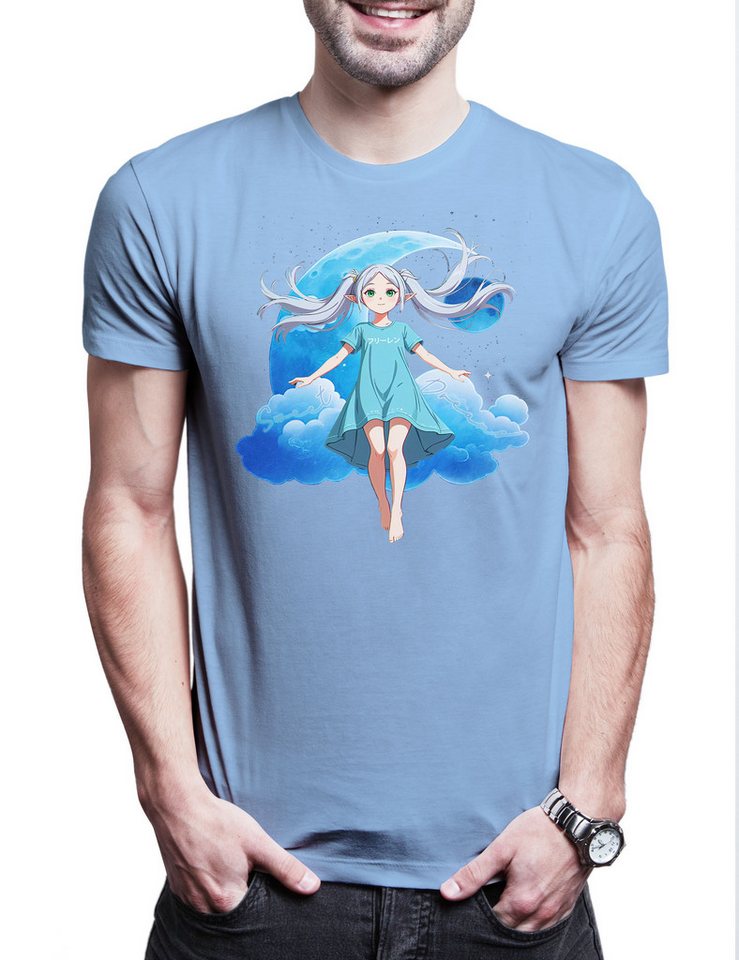 Urban Backwoods Print-Shirt Sousou Pyjama Herren T-Shirt Anime Heiter Himmel Frieren Mage Eisen (1-tlg) Fern Stark Nach Dem von Urban Backwoods