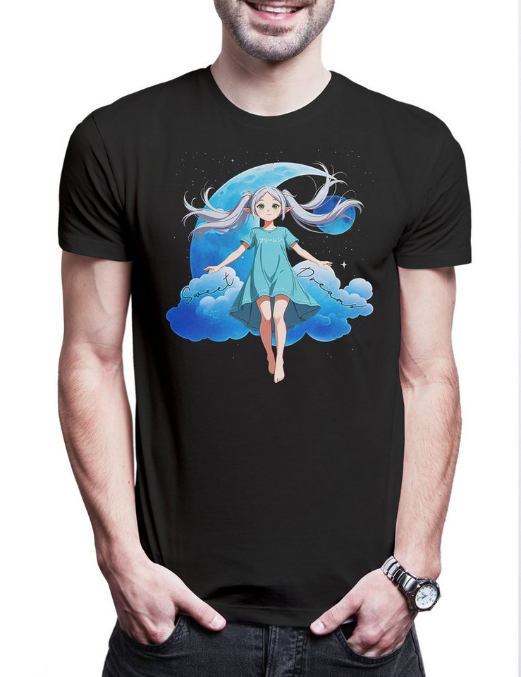 Urban Backwoods Print-Shirt Sousou Pyjama Herren T-Shirt Anime Heiter Himmel Frieren Mage Eisen (1-tlg) Fern Stark Nach Dem von Urban Backwoods