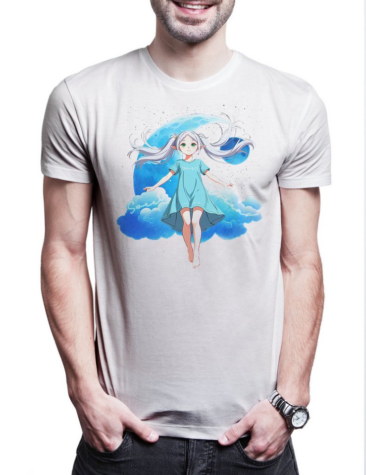 Urban Backwoods Print-Shirt Sousou Pyjama Herren T-Shirt Anime Heiter Himmel Frieren Mage Eisen (1-tlg) Fern Stark Nach Dem von Urban Backwoods