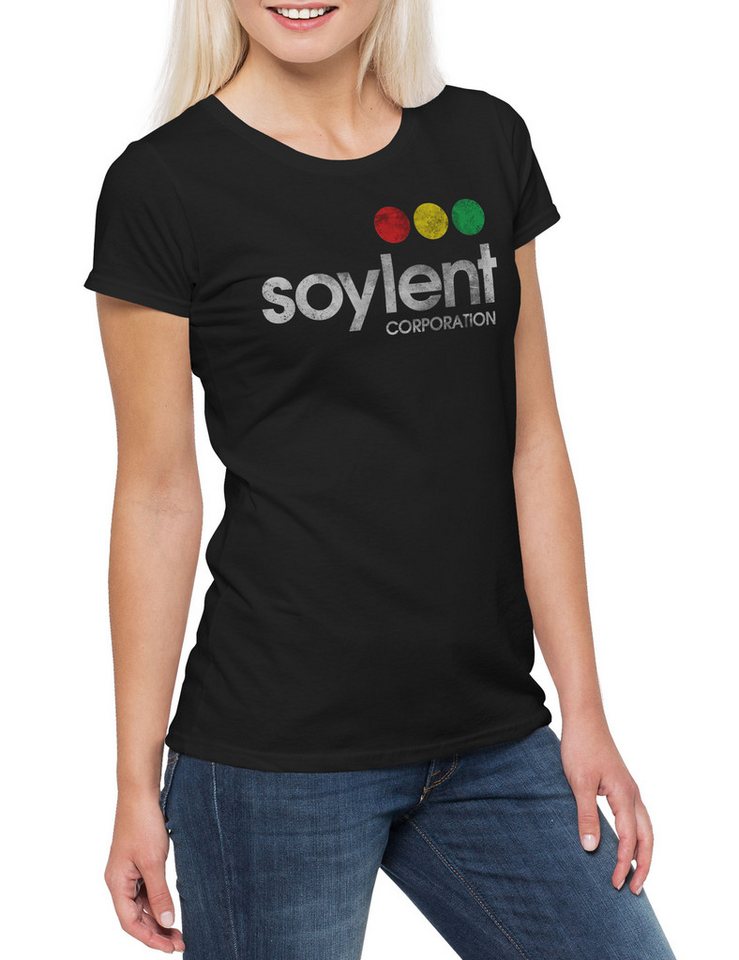 Urban Backwoods Print-Shirt Soylent Corporation Damen T-Shirt Green Firma Company Sign Logo 2022 (1-tlg) Sci Fi Movie von Urban Backwoods