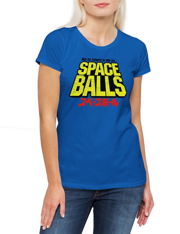 Urban Backwoods Print-Shirt Spaceballs Damen T-Shirt Dark Waldi Lord Helmchen Dark Helmet Cult (1-tlg) Movie Film Sci-Fi Fun von Urban Backwoods