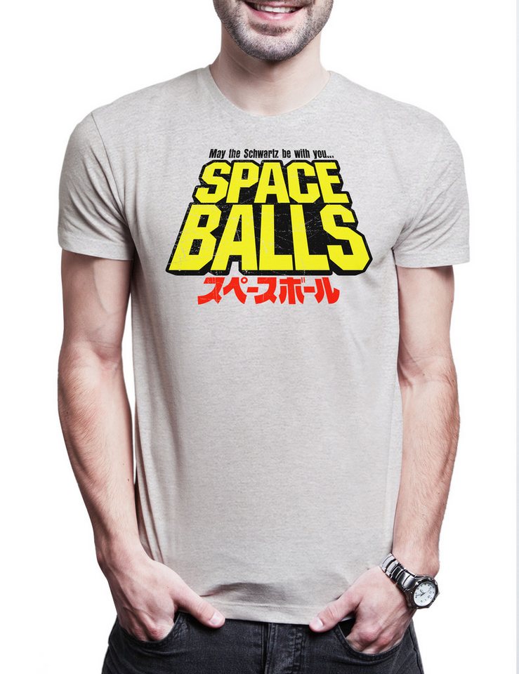 Urban Backwoods Print-Shirt Spaceballs Herren T-Shirt Dark Waldi Lord Helmchen Dark Helmet Cult (1-tlg) Movie Film Sci-Fi Fun von Urban Backwoods