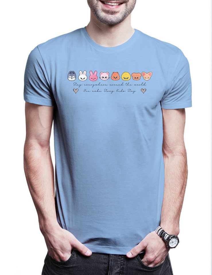 Urban Backwoods Print-Shirt Stay Pop 2 Herren T-Shirt Musik Kids Kpop K-Pop 4th Generation Stray (1-tlg) Boy Group Idol Band von Urban Backwoods
