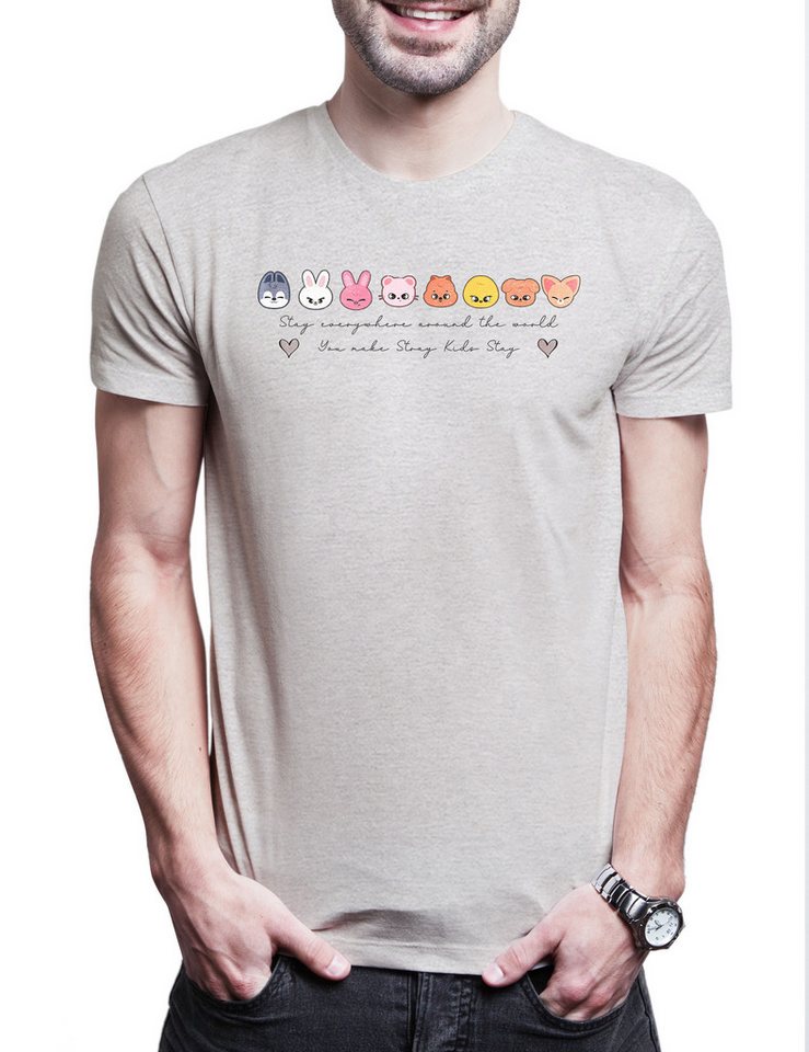 Urban Backwoods Print-Shirt Stay Pop 2 Herren T-Shirt Musik Kids Kpop K-Pop 4th Generation Stray (1-tlg) Boy Group Idol Band von Urban Backwoods
