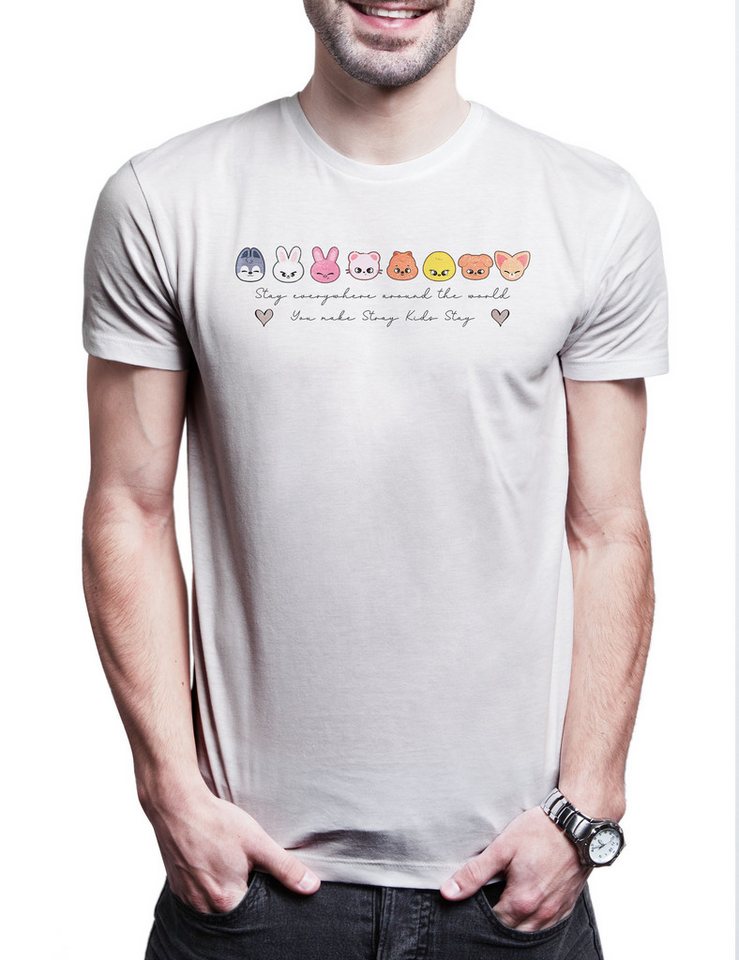 Urban Backwoods Print-Shirt Stay Pop 2 Herren T-Shirt Musik Kids Kpop K-Pop 4th Generation Stray (1-tlg) Boy Group Idol Band von Urban Backwoods