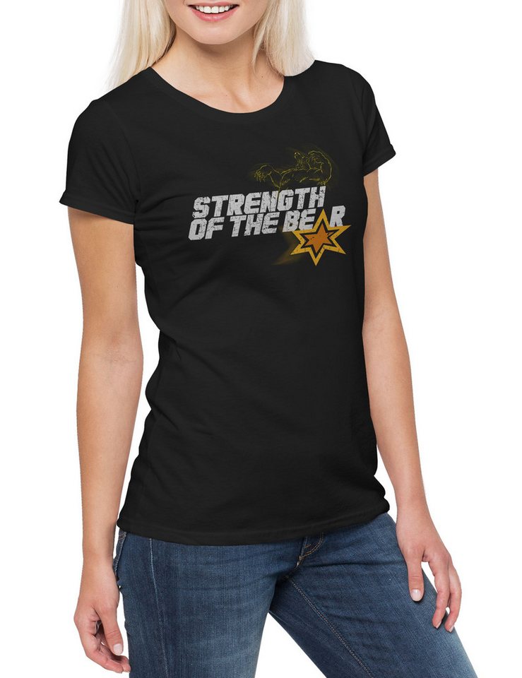 Urban Backwoods Print-Shirt Strength Of The Bear Damen T-Shirt Marshall Serie Series Bravestarr (1-tlg) Tex Hex New Texas von Urban Backwoods