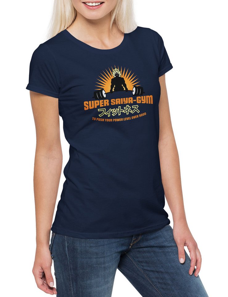 Urban Backwoods Print-Shirt Super Saiya Gym Damen T-Shirt Super Saiya Gym Vintage Son Dragon Goku (1-tlg) Ball Z Fitness Saiyan von Urban Backwoods