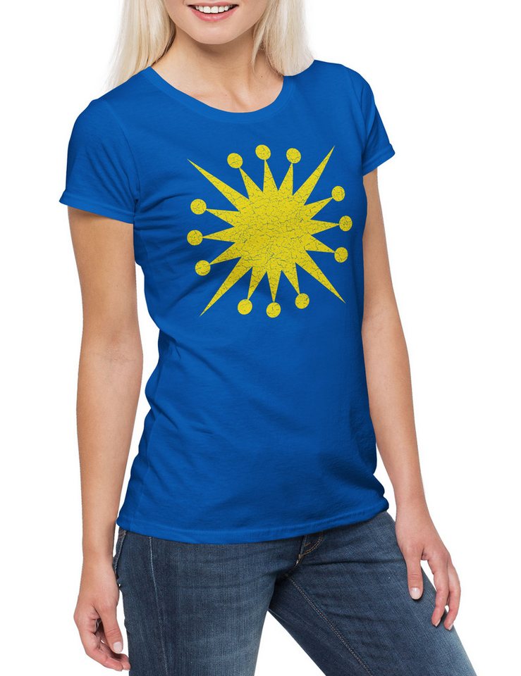 Urban Backwoods Print-Shirt Systems Commonwealth Flag Damen T-Shirt Andromeda Vedrans Vedran (1-tlg) Empire Föderation Federation Flag von Urban Backwoods