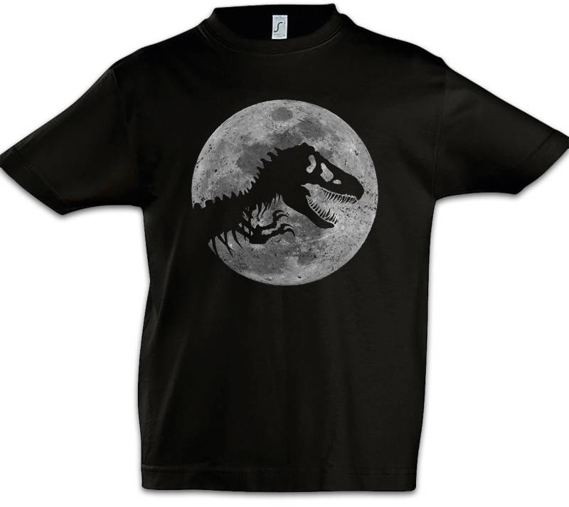 Urban Backwoods Print-Shirt T-Rex Moon Kinder T-Shirt Mond Skeleton Dinosaur Dinosaurier (1-tlg) Tyrannosaurus Rex Skelett Mondschein von Urban Backwoods