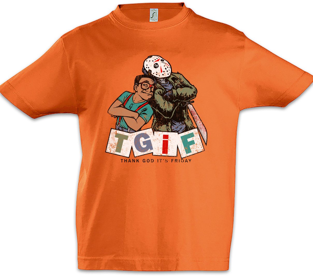 Urban Backwoods Print-Shirt TGIF I Kinder T-Shirt Thank God It's The Friday Family Jason Urkel (1-tlg) 13th Matters Freitag Vorhees von Urban Backwoods