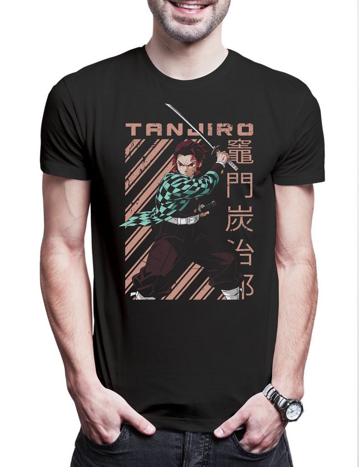 Urban Backwoods Print-Shirt Tanjiro Katana Herren T-Shirt Demon Kamado Nezuko Anime Slayer Zenitsu (1-tlg) Inosuke Hashibira Muzan Kibutsuji von Urban Backwoods