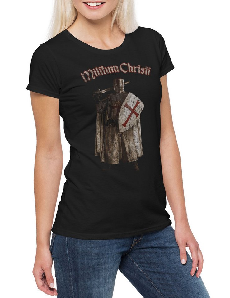 Urban Backwoods Print-Shirt Templar III Damen T-Shirt Cross Templerkreuz Knight Ritter Ordo Orden (1-tlg) Crusade Crusader Kreuzritter Kreuzzug von Urban Backwoods