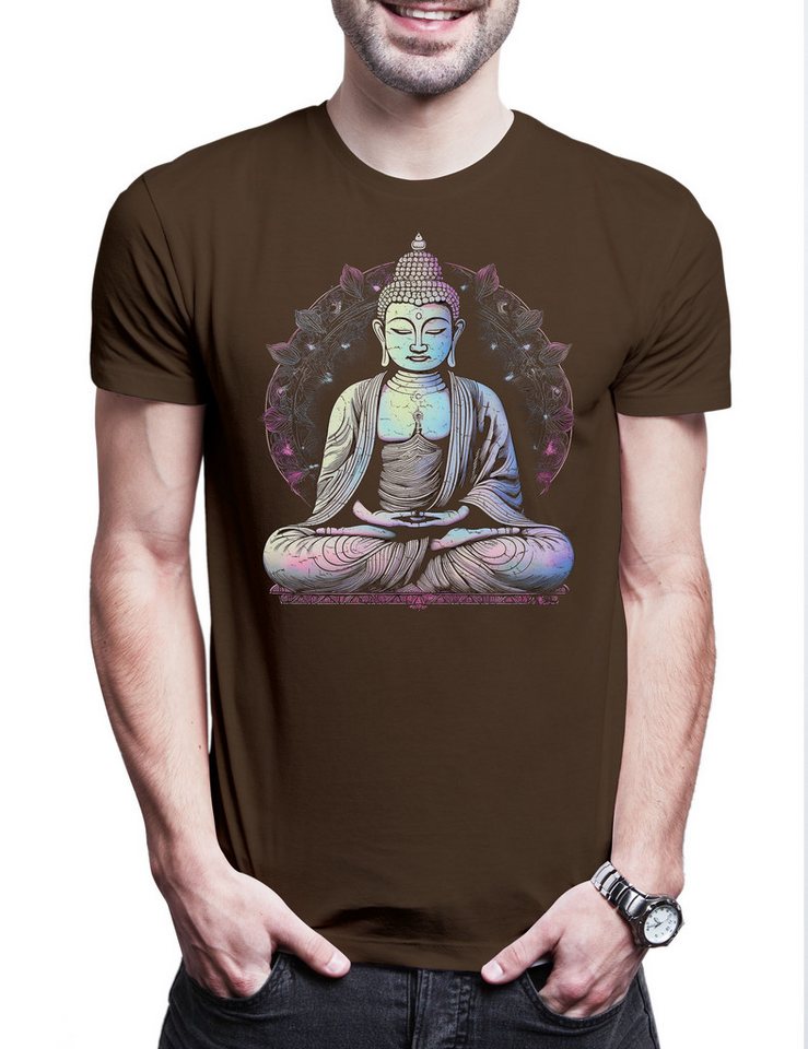 Urban Backwoods Print-Shirt Thai Buddha B Herren T-Shirt Thailand Thainländisch Muay Bankog (1-tlg) Buddhismus Govinda Siddartha Gotama von Urban Backwoods