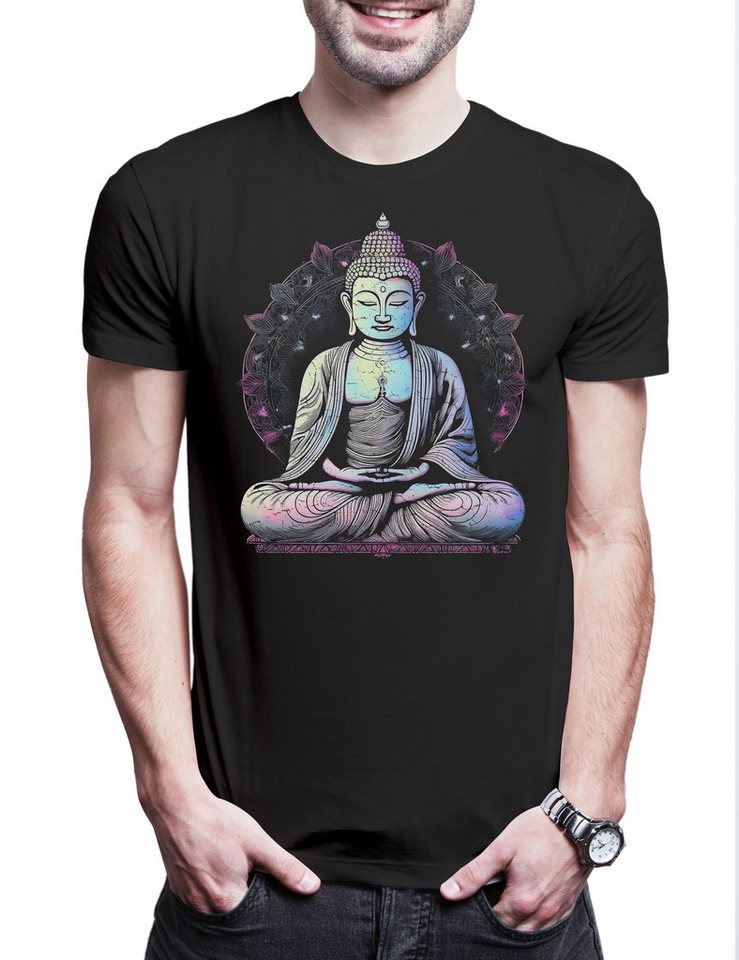 Urban Backwoods Print-Shirt Thai Buddha B Herren T-Shirt Thailand Thainländisch Muay Bankog (1-tlg) Buddhismus Govinda Siddartha Gotama von Urban Backwoods