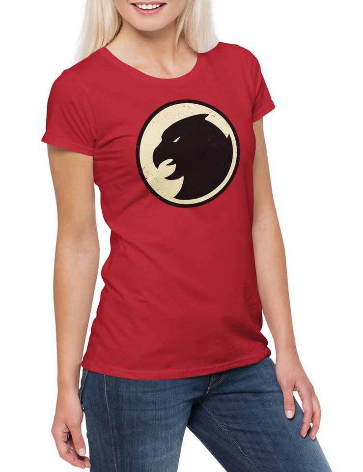 Urban Backwoods Print-Shirt The Big Hawkman Logo Damen T-Shirt Geek Superhero Triangle Bang Freak (1-tlg) TBBT Theory Roboter Nerd von Urban Backwoods