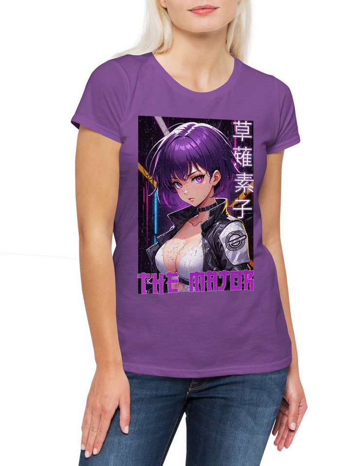 Urban Backwoods Print-Shirt The Major Damen T-Shirt The Shell Koukaku In Kidoutai Ghost Batou (1-tlg) Major Motoko Togusa Kusanagi von Urban Backwoods