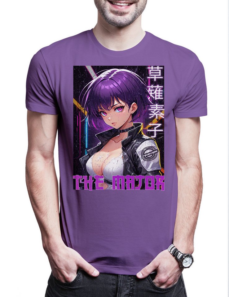 Urban Backwoods Print-Shirt The Major Herren T-Shirt The Shell Koukaku In Kidoutai Ghost Batou (1-tlg) Major Motoko Togusa Kusanagi von Urban Backwoods