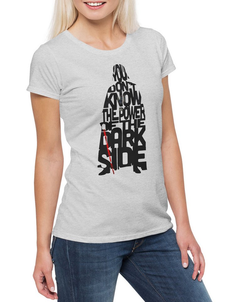 Urban Backwoods Print-Shirt The Power Of The Dark Side Damen T-Shirt Star Sci-Fi Vader Dunkle (1-tlg) Seite Macht Wars Science von Urban Backwoods