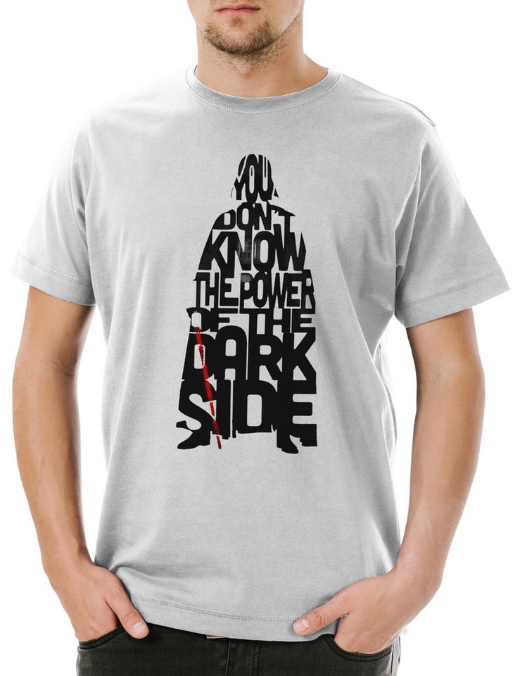 Urban Backwoods Print-Shirt The Power Of The Dark Side Herren T-Shirt Star Sci-Fi Vader Dunkle (1-tlg) Seite Macht Wars Science von Urban Backwoods