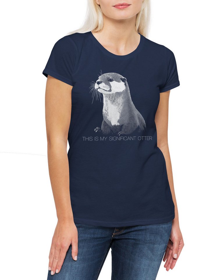 Urban Backwoods Print-Shirt This Is My Significant Otter Damen T-Shirt Fun Comedy Humor Comedian (1-tlg) Wildlife lontra Nutria Fischotter von Urban Backwoods