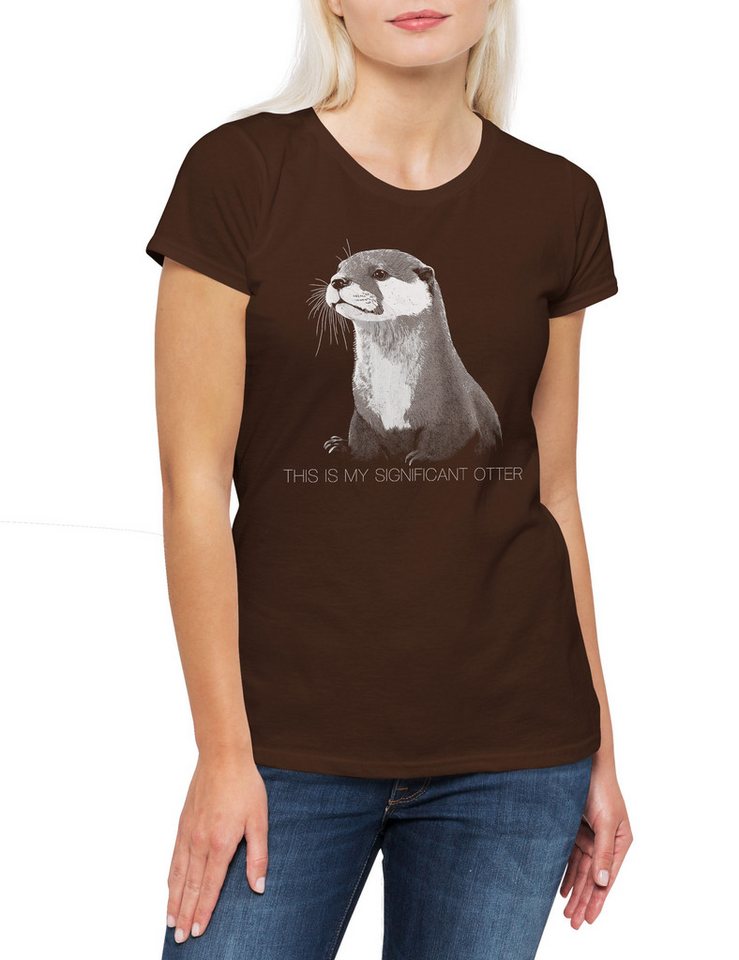 Urban Backwoods Print-Shirt This Is My Significant Otter Damen T-Shirt Fun Comedy Humor Comedian (1-tlg) Wildlife lontra Nutria Fischotter von Urban Backwoods
