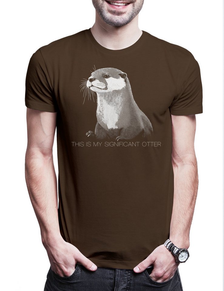 Urban Backwoods Print-Shirt This Is My Significant Otter Herren T-Shirt Fun Comedy Humor Comedian (1-tlg) Wildlife lontra Nutria Fischotter von Urban Backwoods