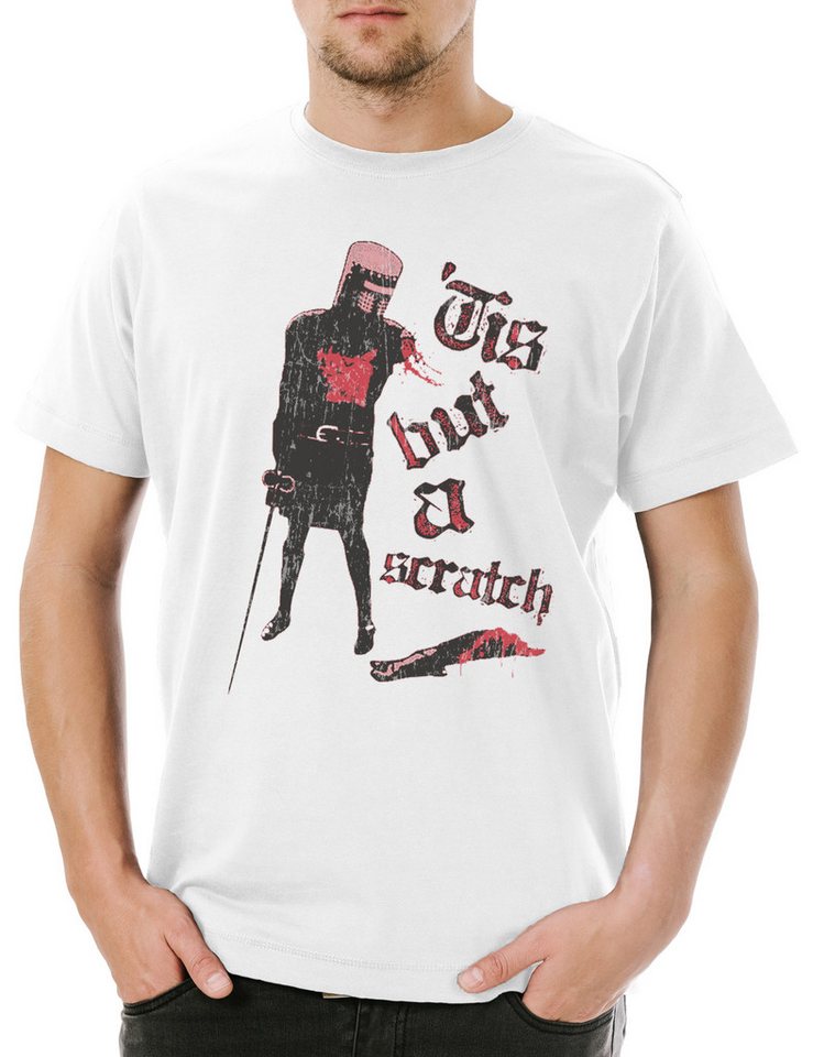 Urban Backwoods Print-Shirt Tis But A Scratch Herren T-Shirt Monty Fun Black Knight Python Ni Die (1-tlg) Ritter der Kokosnuß von Urban Backwoods
