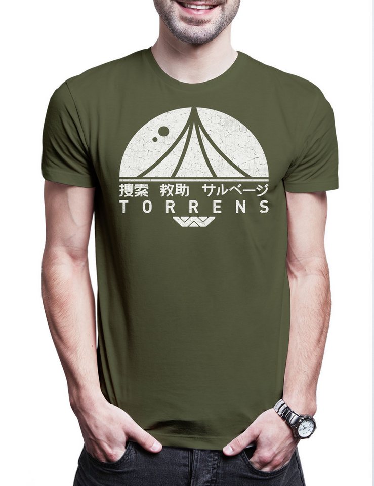 Urban Backwoods Print-Shirt Torrens A2 Herren T-Shirt Prometheus USCSS Nostromo Alien Ripley (1-tlg) Aliens Weyland Corp Yutani von Urban Backwoods