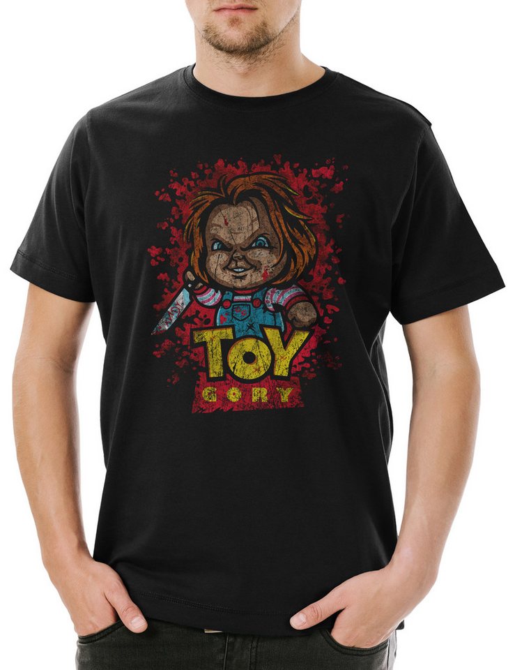 Urban Backwoods Print-Shirt Toy Gory Herren T-Shirt Bride Seed of Story Fun Crossover Shirt Chucky (1-tlg) Horror Halloween Gore Mörderpuppe von Urban Backwoods
