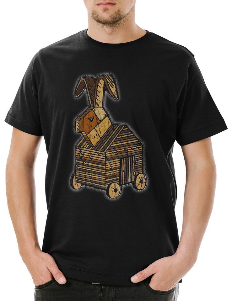 Urban Backwoods Print-Shirt Trojan Rabbit Herren T-Shirt Monty Fun Knights Python Holy Grail Ni (1-tlg) The Ritter der Kokosnuß von Urban Backwoods