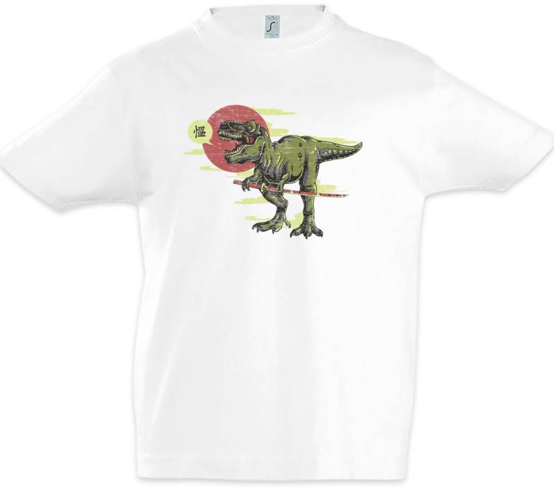 Urban Backwoods Print-Shirt Tyrannosaurus Samurai Kinder T-Shirt Dinosaurier Dino Dinosaur Rex (1-tlg) Bushido T-Rex Banzai Krieger von Urban Backwoods