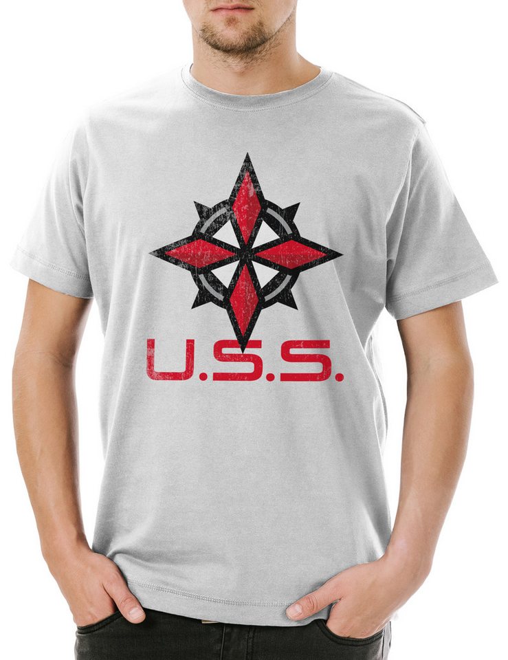 Urban Backwoods Print-Shirt Umbrella Security Service Logo Herren T-Shirt Resident Horror Symbol (1-tlg) Racoon Corporation Corp Evil von Urban Backwoods