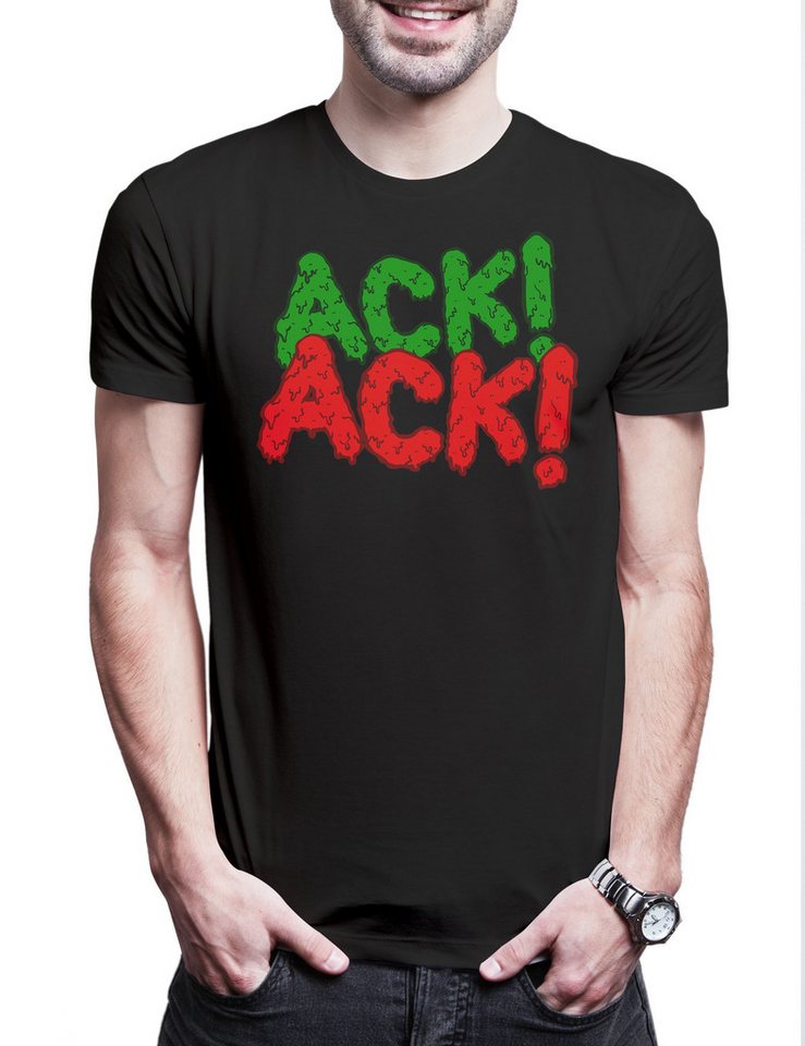Urban Backwoods Print-Shirt Urban Backwoods Ack Ack Herren T-Shirt Mars Alien Ufo Attacks Martians (1-tlg) Marsianer James Dale Attack von Urban Backwoods