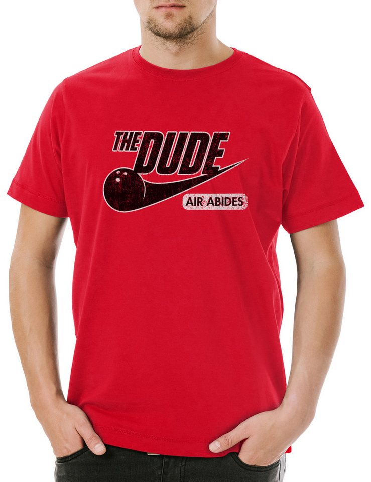 Urban Backwoods Print-Shirt Urban Backwoods Dude Air Herren T-Shirt Rot Größe 2XL (1-tlg) Donaly Donny Jeffrey Kaffee von Urban Backwoods